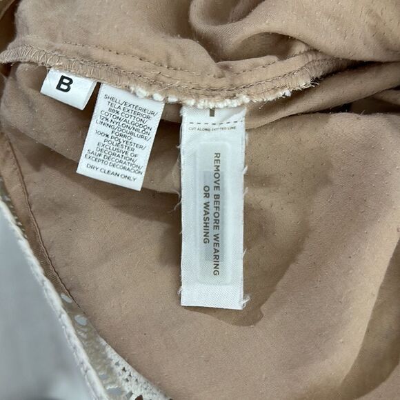 ❤️Last Chance LOFT Sleeveless Crochet Tie Back Shift Dress Size 0 - Picture 6 of 8